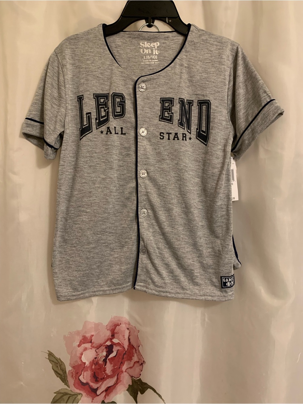 Sleep On It Gray 'Legend All Star' Short-Sleeve Sleep Top
